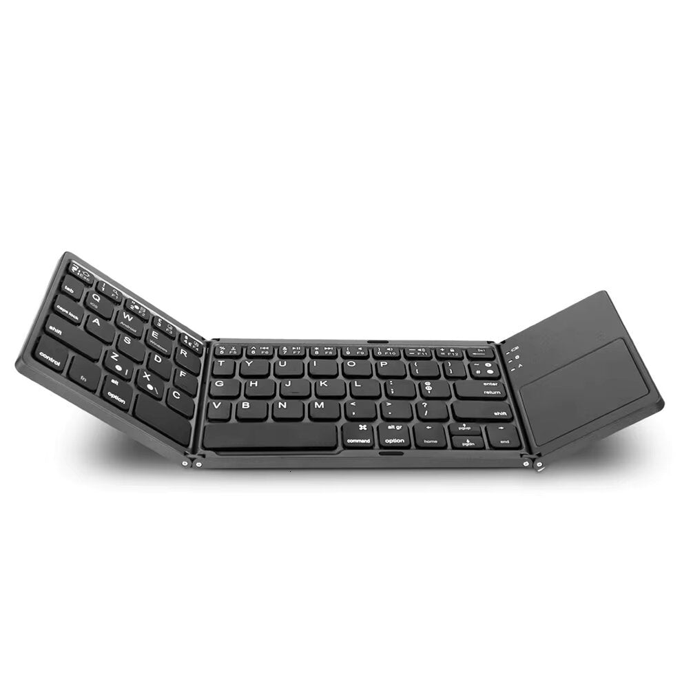 Foldable Wireless Bluetooth Keyboard Rechargeable Folding Portable Keyboards for PC Mac Smartphone Windows iOS Android